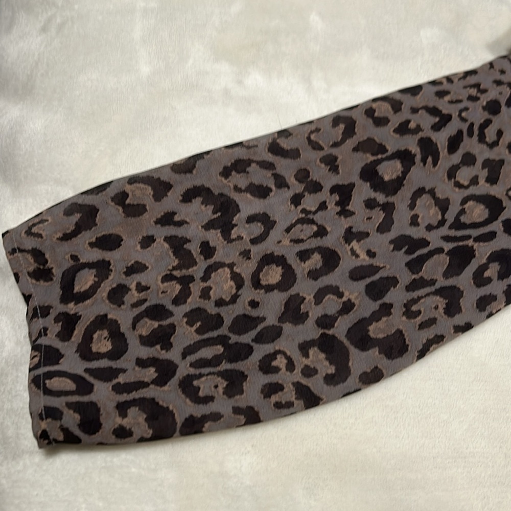 LOFT Tie Neck Animal Print Dress - Picture 7 of 7